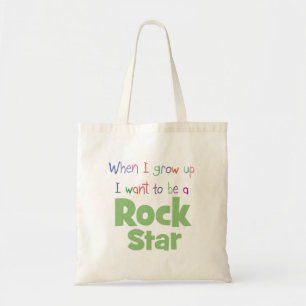 Bolsa Tote Quando eu crescer acima a estrela do rock
