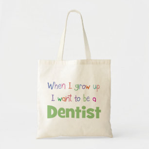 Bolsa Tote Quando eu crescer acima o dentista