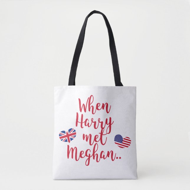 Bolsa Tote Quando Harry conheceu Meghan | Casamento Real Dive (Frente)