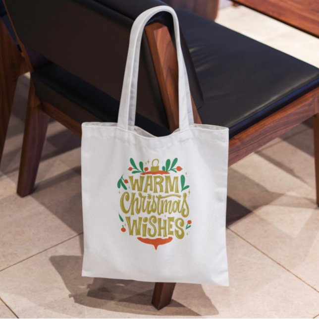 Bolsa Tote Quantos desejos de Natal aquecidos (Criador carregado)