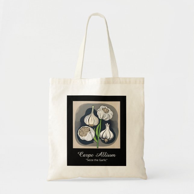Bolsa Tote Quarteto de alho: Elegância monocromática (Frente)