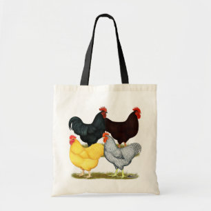 Bolsa Tote Quarteto de galinha com galinha pesada