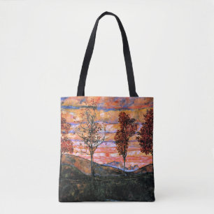 Bolsa Tote Quatro Árvores, arte de Egon Schiele,