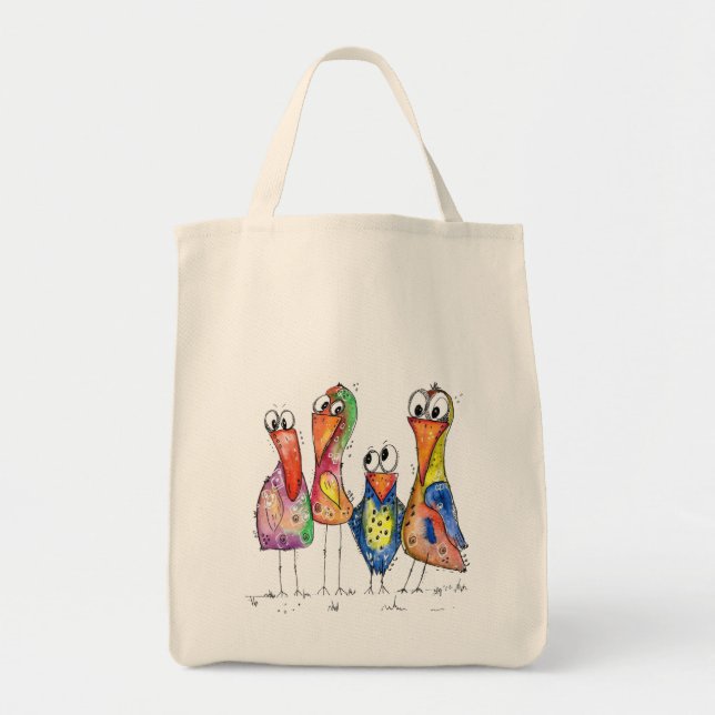 Bolsa Tote Quatro Aves Células E Quentes (Frente)