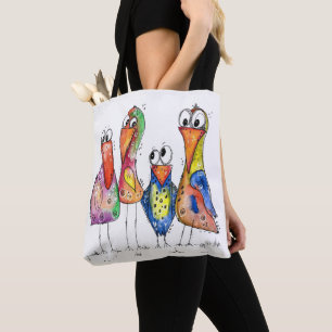 Bolsa Tote Quatro Belas Aves Células