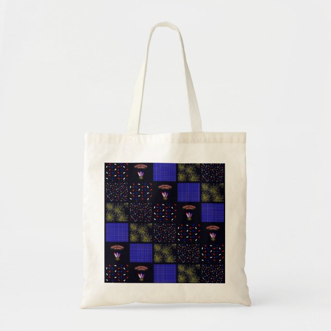 Bolsa Tote Quatro de Julho Patchwork Pattern - 4 de Julho (Frente)