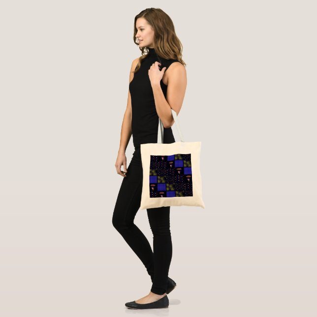 Bolsa Tote Quatro de Julho Patchwork Pattern - 4 de Julho (Frente (modelo))