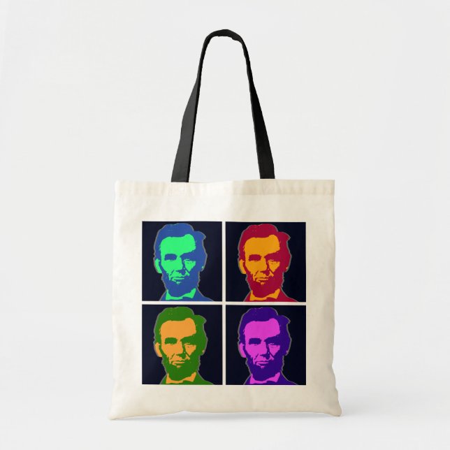 Bolsa Tote Quatro Pop Art Abraham Lincolns (Frente)
