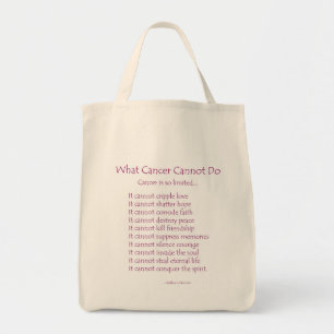 Bolsa Tote Que Cancer Não Consegue Fazer Saco de Toques Poem