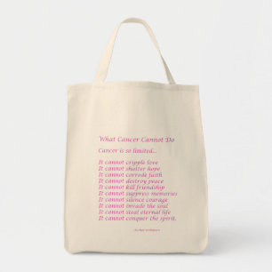 Bolsa Tote Que Cancer Não Consegue Fazer Saco de Toques Poem