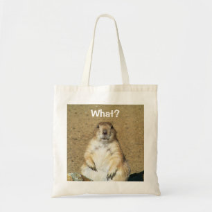 Bolsa Tote "Que?" Cão de pradaria Totebag