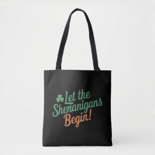 Bolsa Tote Que Comece as Travessuras Divertidas Irlandesas St