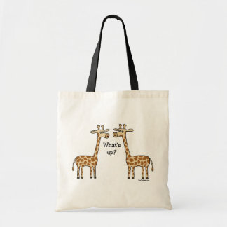Bolsa Tote Que está acima? Totebag do girafa
