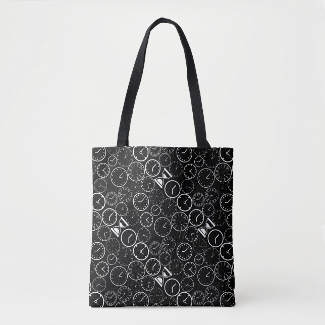 Bolsa Tote Que horas são.b L Black BG (Frente)