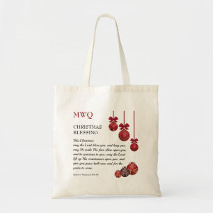 Bolsa Tote QUE O SENHOR TE ABENÇOE Monograma de Natal