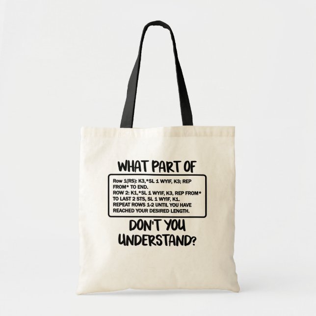 Bolsa Tote Que peça da sacola de confecção de malhas (Frente)