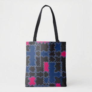 Bolsa Tote quebra-cabeça de abstrato elementos de elementos d