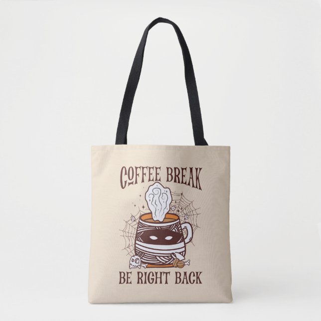 Bolsa Tote Quebra de Café - Tema do Halloween (Frente)