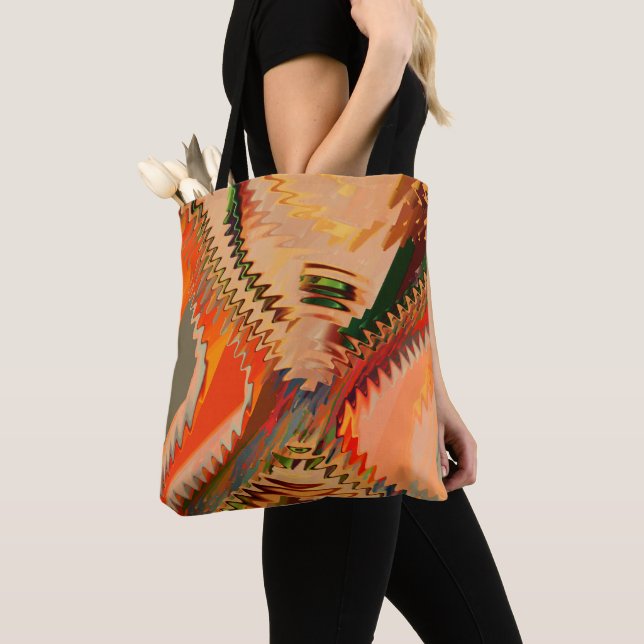 Bolsa Tote Quebra de núcleos com zigue zague ou livro onda (Close Up)