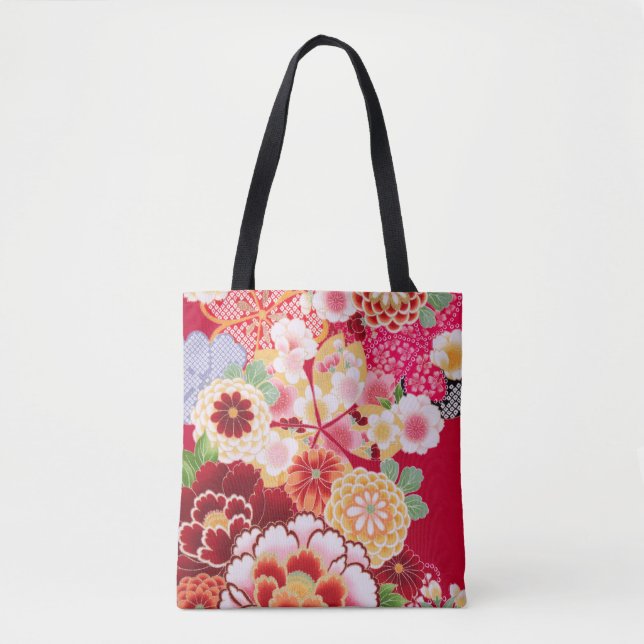 Bolsa Tote Quebra Floral Vermelha (Frente)