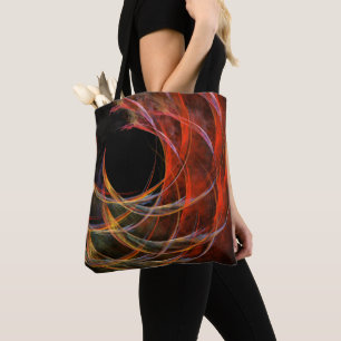 Bolsa Tote Quebrando a Abstrato de Círculo
