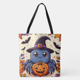 Bolsa Tote Queda/outono/aranha/bruxa/halloween