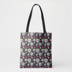 Bolsa Tote Queen Cat Pattern