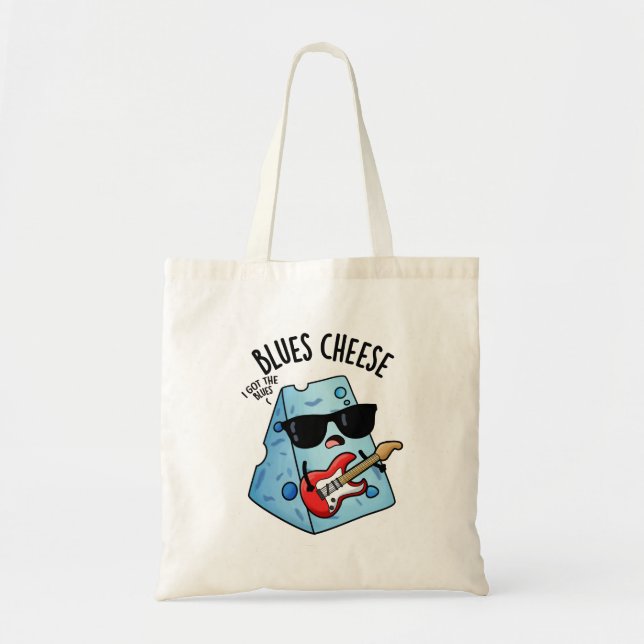 Bolsa Tote Queijo Blues Piada de Comida Divertida  (Frente)