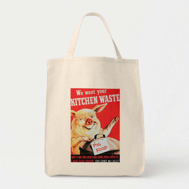 Bolsa Tote Queremos Seu Desperdício De Cozinha (Frente)