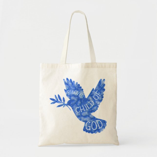 Bolsa Tote Querida Criança do Excelente do Batismo de Deus! (Frente)