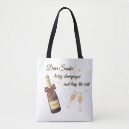 Bolsa Tote Querido Papai Noel Champanhe Design