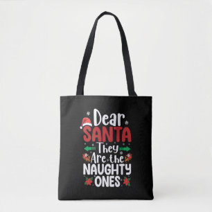 Bolsa Tote Querido Papai Noel Eles São Uns Malvados Natal Cor