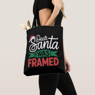 Bolsa Tote Querido Papai Noel Eu Fui Incriminado Natal Xmas
