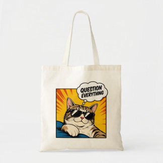 Bolsa Tote Questione Tudo - Gato Conspirador