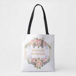 Bolsa Tote Quic Floral Girly Personalizado Elegante