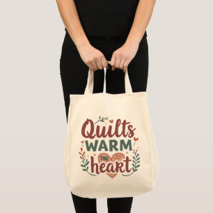 Bolsa Tote "Quilás Aquecer O Coração" Cozy Quilting Cottageco
