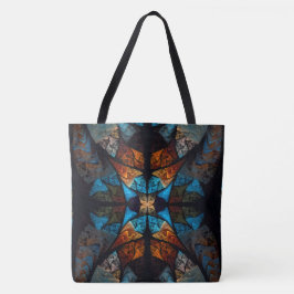Bolsa Tote Quilted Star Abstract in Blues