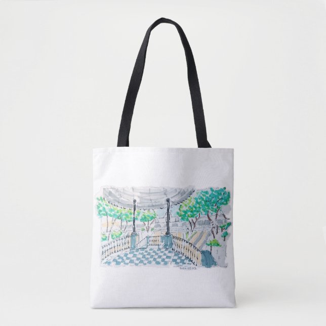 Bolsa Tote Quiosque Xadrez Vista Parque (Frente)