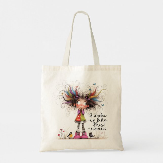 Bolsa Tote Quirky Girl #Flawless Tote Bag (Verso)