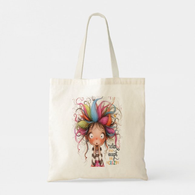 Bolsa Tote Quirky Girl Relax Tote Bag (Verso)