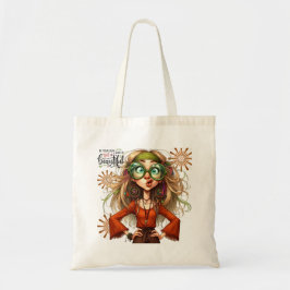 Bolsa Tote Quirky Hippie Lady Beauily Tote Bag