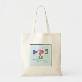 Bolsa Tote Quirky Illustrated Sometimes You've Got To Guess