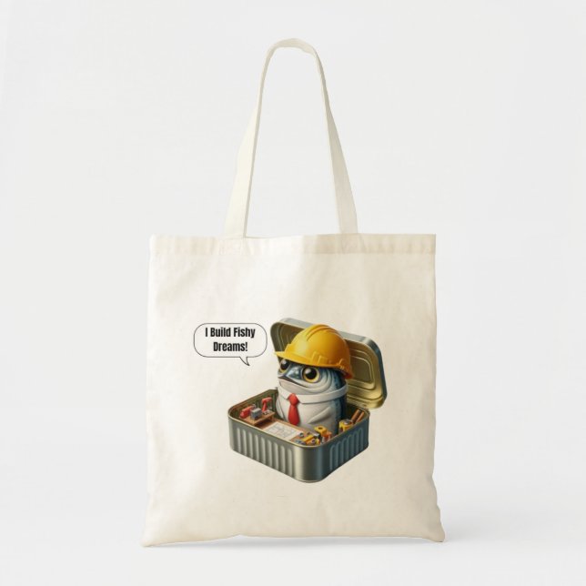 Bolsa Tote  Quirky Sardine Engineer Building Fishy Ideas (Frente)