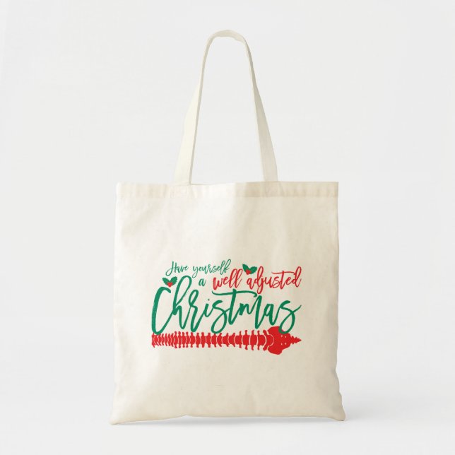 Bolsa Tote Quiroprática Natal Bem Ajustada (Frente)