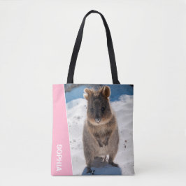 Bolsa Tote Quokka Australia Cute Animal on the Beach Photo
