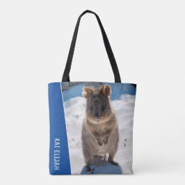 Bolsa Tote Quokka Australia Cute Animal on the Beach Photo
