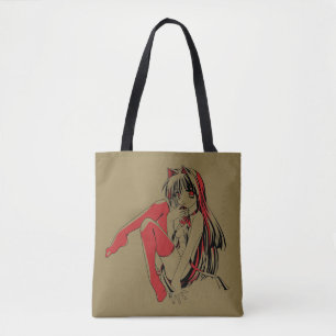 Bolsa Tote R & B Manga, Neko Catgirl Furry Loli Anime