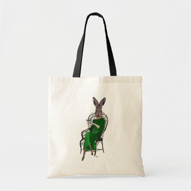 Bolsa Tote Rabbit Bella Tomando Chá 2 (Frente)