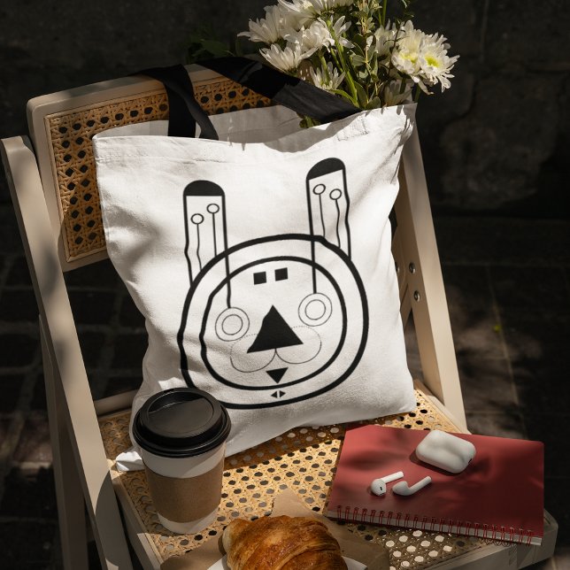 Bolsa Tote Rabbit Usagi - Sinal Zodiac (Carry bold zodiac energy with this allover Usagi Rabbit totebag.)