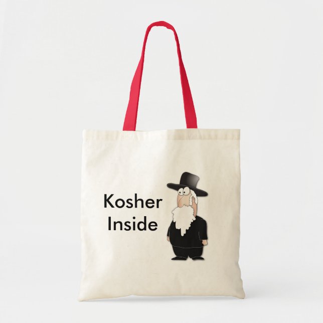 Bolsa Tote Rabino judaico engraçado - desenhos animados legal (Frente)